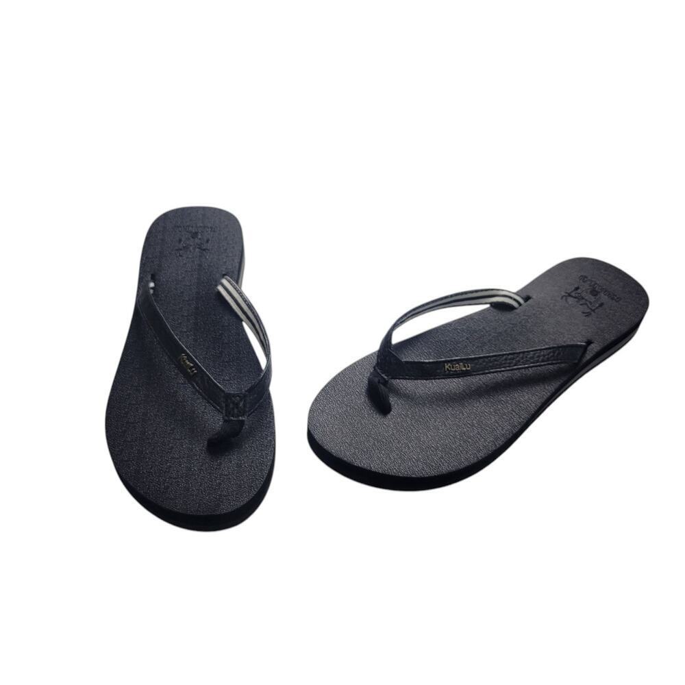 KuaiLu Womens Flip Flop Yoga Mat Walking Thong Comfortable Sandals Sz 8.5 Black